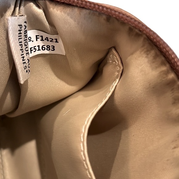 COACH Park Saddle Brown Leather Wristlet Clutch - Picture 15 of 16